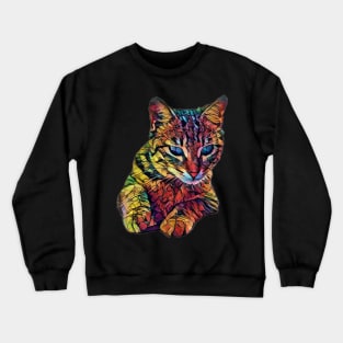 Colorful Cute Cat Crewneck Sweatshirt